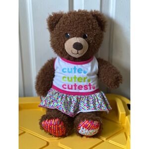 Build A Bear Workshop Brown Teddy Bear Happy Birthday Outfit Plush Toy